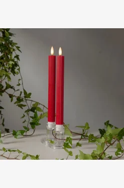 Antikkerze LED Flamme Stripe, 2 St.