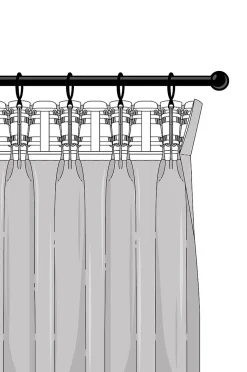 CAISA Multifunktionsgardine im 2er-Pack