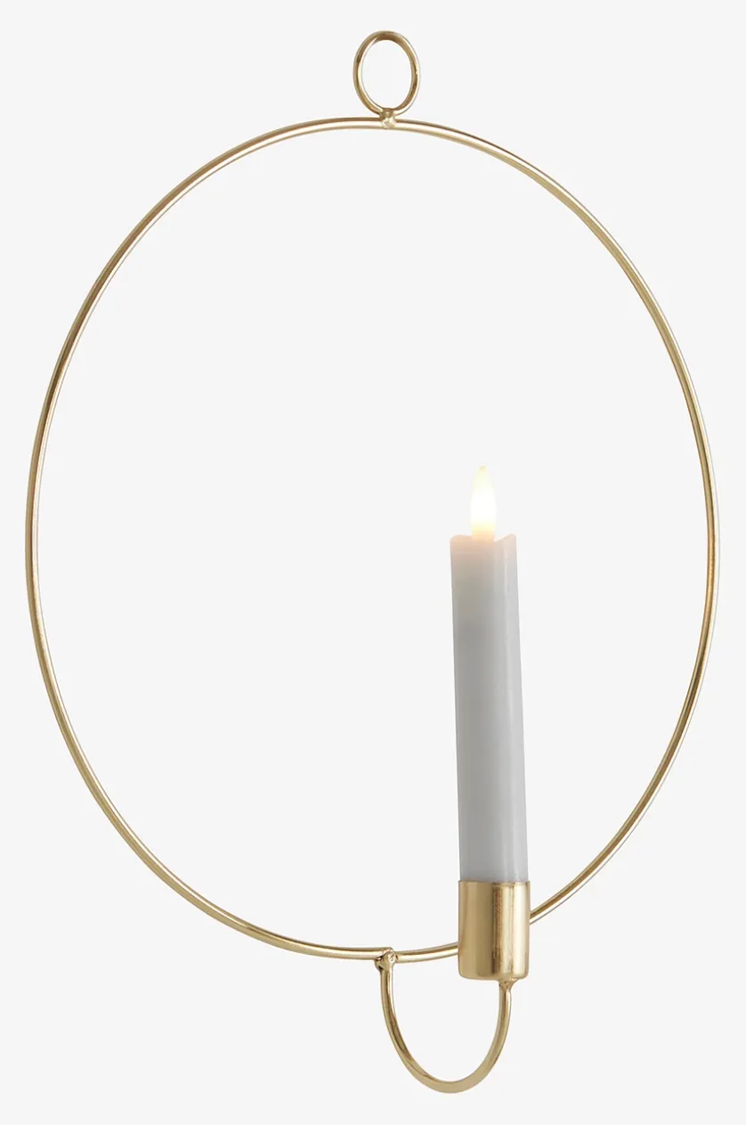 CANDLE RING Wanddeko mit LED-Kerze