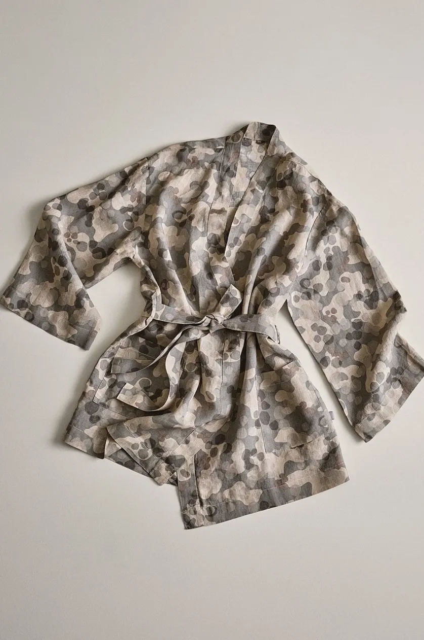 CARA kurzer Kimono aus Flachs
