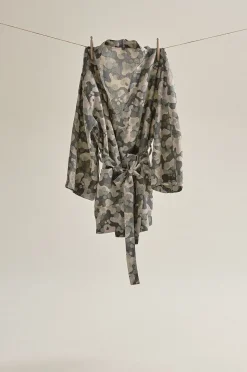 CARA kurzer Kimono aus Flachs