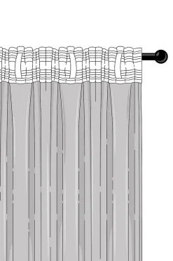 CORINNE Voile-Gardine 1-Länge extra breit