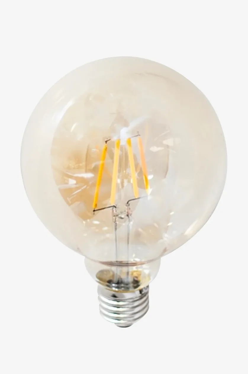Dekorative, dimmbare Filamentleuchte LED-Kugel E27 4W ø95 mm, Bernstein