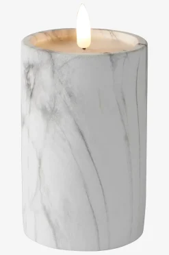FLAMME MARBLE Stumpenkerze LED 15 cm