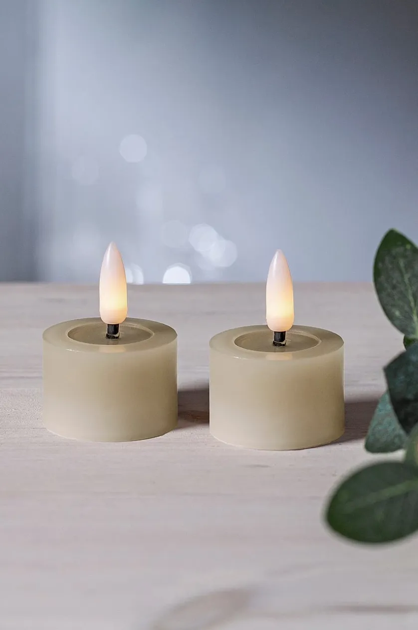 FLOW batteriebetriebenes Teelicht ø 4 cm im 2er-Pack