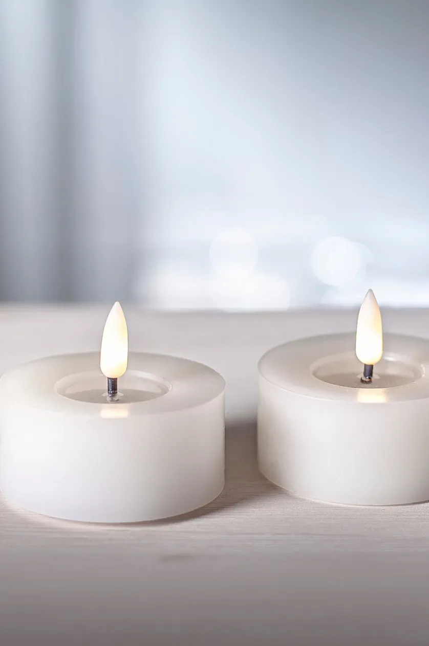 FLOW batteriebetriebenes Teelicht ø 7 cm im 2er-Pack