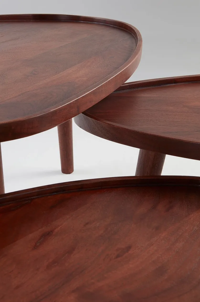 MANIAGO Couchtisch in 3 Teilen 64x95 cm/55x84 cm/45x68 cm