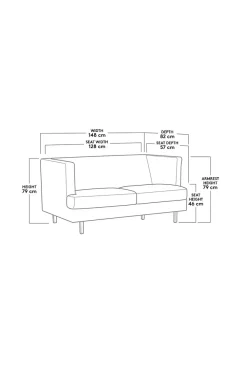 OAKDALE 2-Sitzer-Sofa