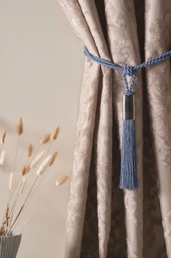 OLIVIE Raffhalter mit Quasten, 2er-Pack