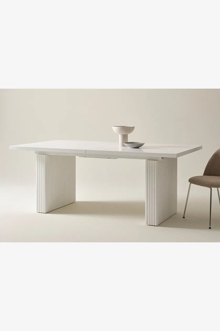PALANZO Esstisch mit Einlegeplatte 105x196+45 cm
