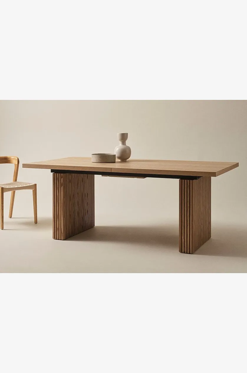 PALANZO Esstisch mit Einlegeplatte 105x196+45 cm