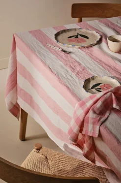 SANNE Tischdecke aus Leinen-Mix