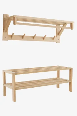 SKÄRHAMN Set mit Schuhregal und Hutablage