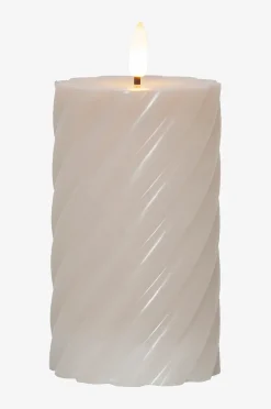 Stumpenkerze Flamme Swirl LED 15 cm