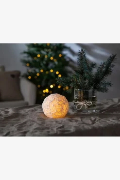 Stumpenkerze Snowball LED