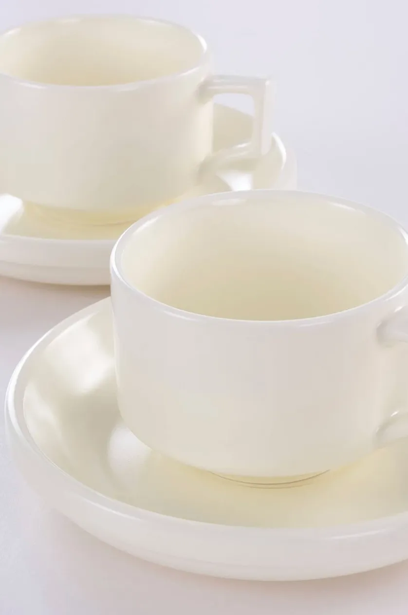 THELMA Kaffeetasse mit Beilagenteller im 2er-Pack