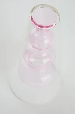 TILO PINK Glasvase Höhe 18 cm