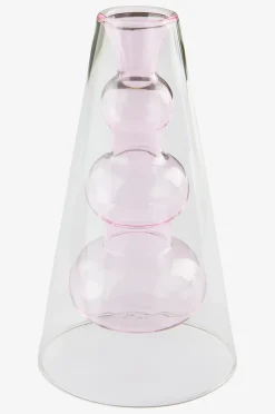 TILO PINK Glasvase Höhe 18 cm