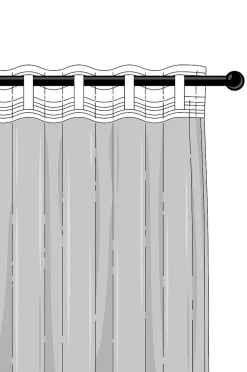 WATERS Vorhang Leinenmischung im 2er-Pack
