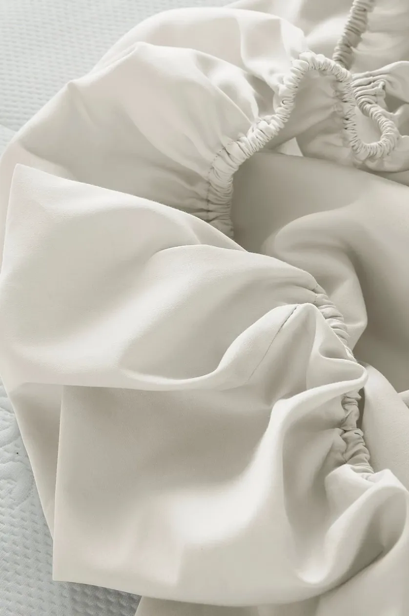 ZACK SATIN Spannbettlaken aus Satin hohe Matratze organisch